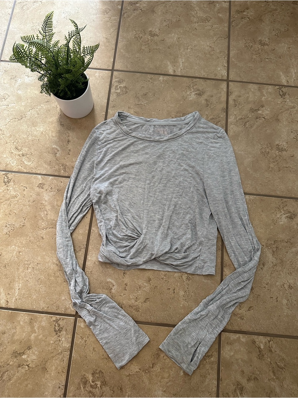 OFFLINE GREY LONG SLEEVE TOP